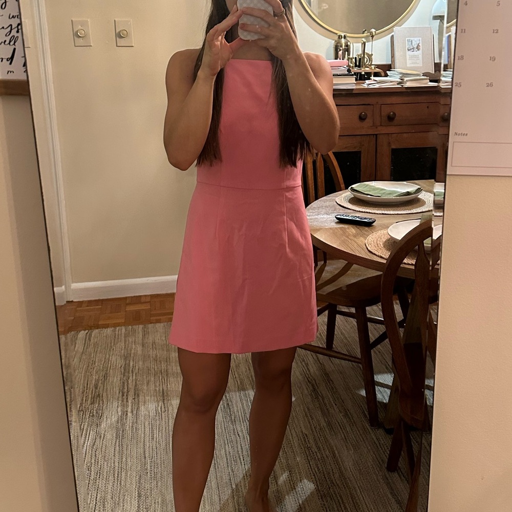 French Connection Halter Pink Dress. Color: Morning Glory